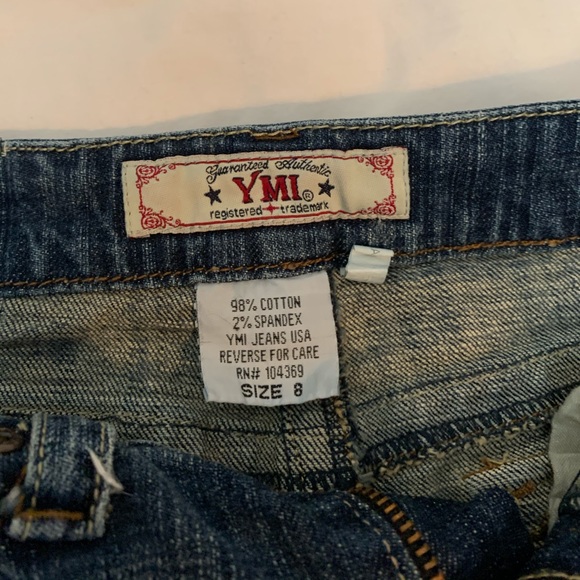 3 for $12 YMI girls distressed denim skirt size 8 - Picture 2 of 3